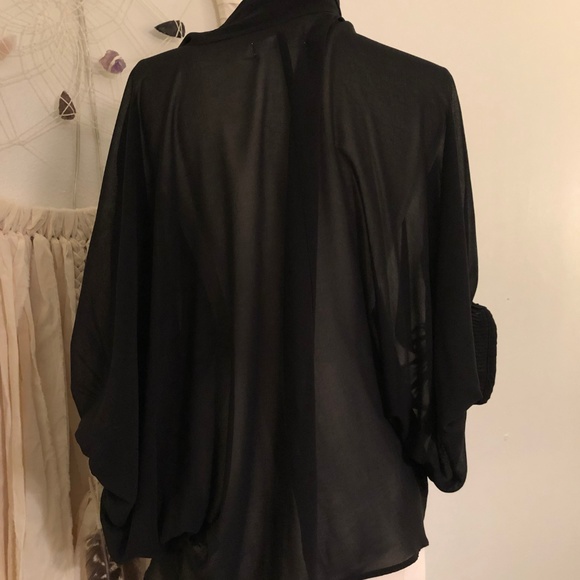 Artisan Deluxe Black Sheer Blouse - Picture 3 of 4